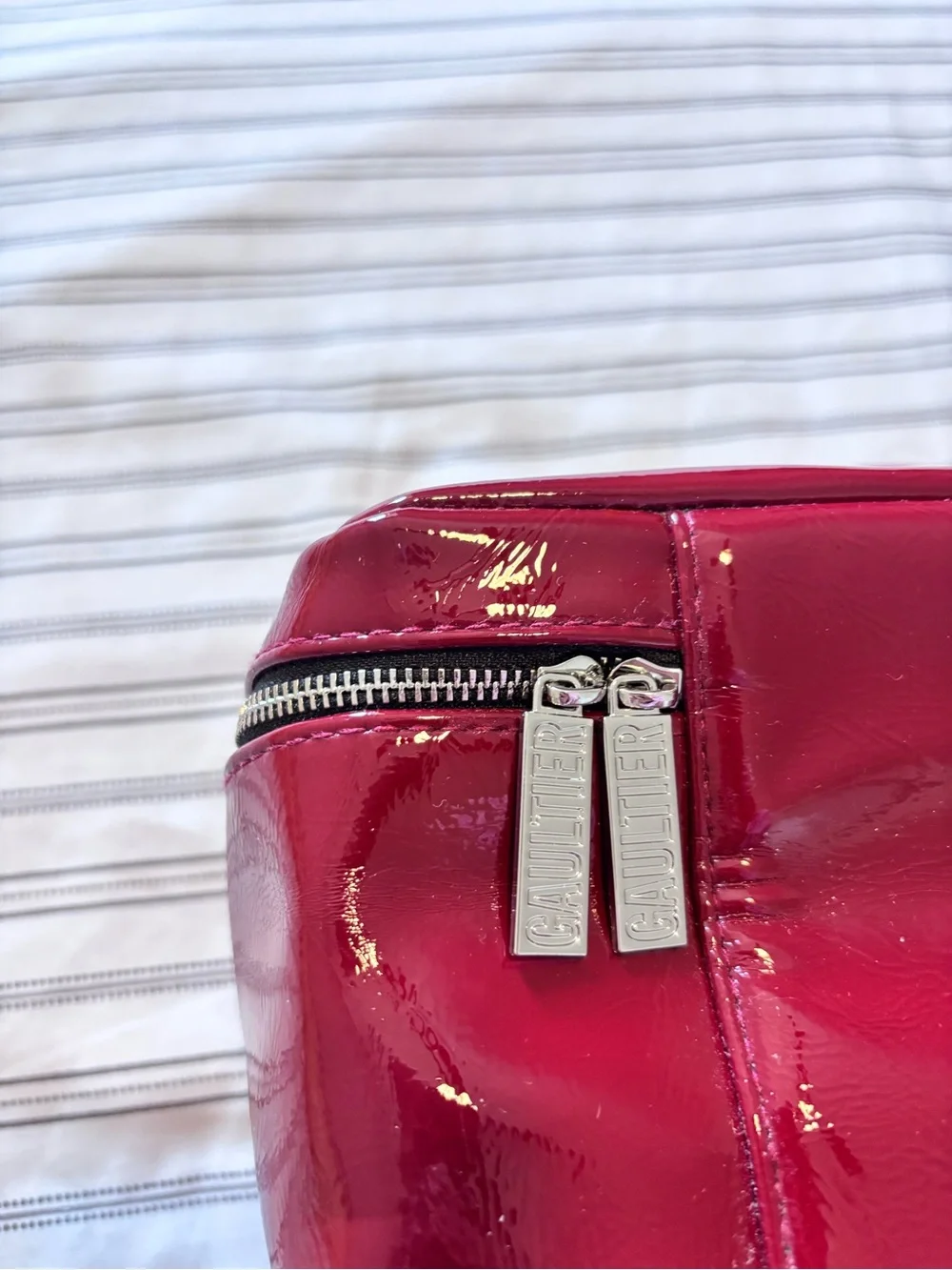 Jean Paul Gaultier Red Cosmetic Vanity Bag